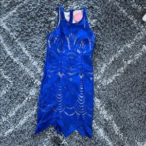 Vici Dolls (Tea & Cup brand) blue lace dress (S)